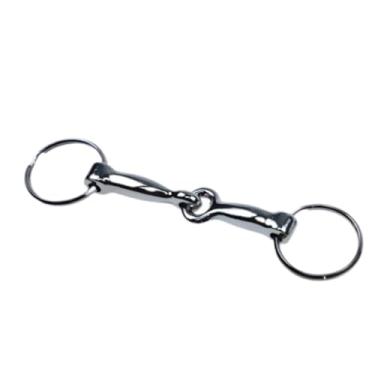 Imagem de oshhni Chaveiro com fivela de freio de cavalo para mulheres, homens, amigos, presente, ornamento pendurado, leve, chaveiro de metal, Prata