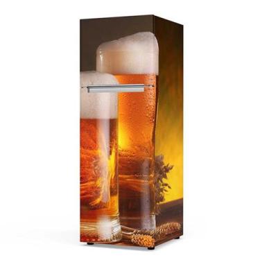 Imagem de Adesivo Geladeira Envelopamento Total Cerveja Na Jarra - PAPELEPAREDE