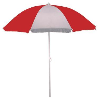 Imagem de Guarda Sol Praia Pesca 1,80m Cores Mor, Vermelho e Branco