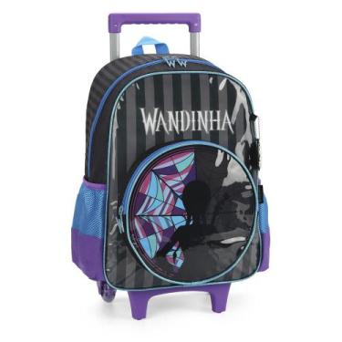 Imagem de Mochila De Rodinhas Escolar Infantil Wandinha Addams - Luxcel