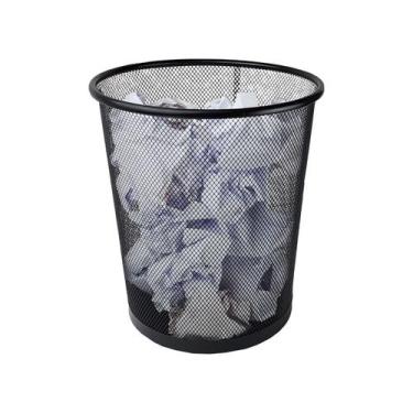 Imagem de Lixeira Aramada Escritório Preto 10L - Markys Store