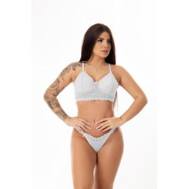 Imagem de Conjunto de Sutiã Com Aro Renda e Calcinha Sexy Elegante Lingerie Sens
