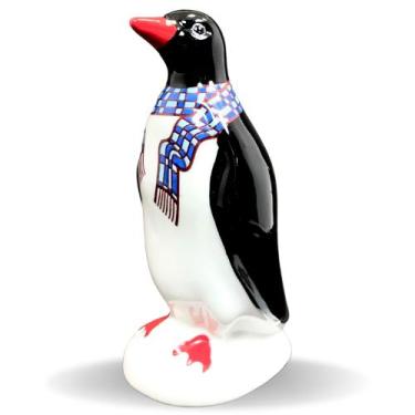 Imagem de Pinguim Geladeira Porcelana - 14 Cm - AY, Cachecol Azul