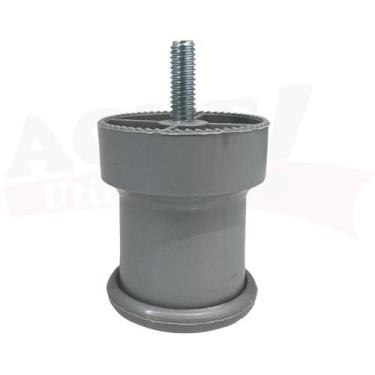 Imagem de Kit 4 Pés Cama Box Sofá Moveis E Armário Altura 6cm - PÉ ARMARIO, Cinz