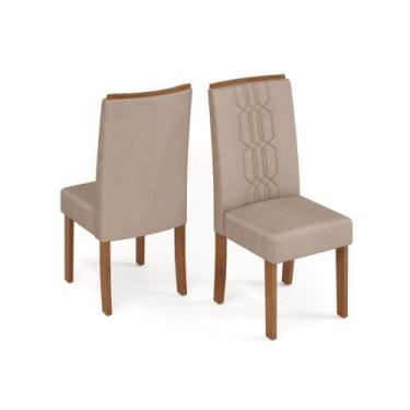 Imagem de Cadeira Sala de Jantar Zoe Ocre/Veludo Creme - DJ Móveis