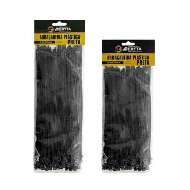 Imagem de Abraçadeiras Nylon Lacre Tairape Cinta Plástica Com 10 e 15cm Preta 20