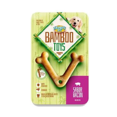 Imagem de Brinquedo Truqys Osso Bamboo V Pequeno para Cães Sabor Bacon - Truqys 