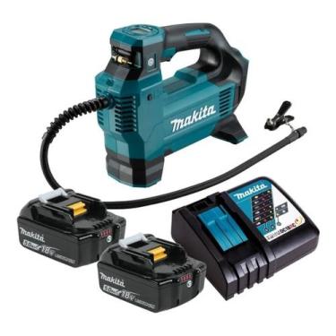 Imagem de Compressor De Ar 2 Baterias 18v 5ah Dmp181z Makita C/ Carregador Rápid