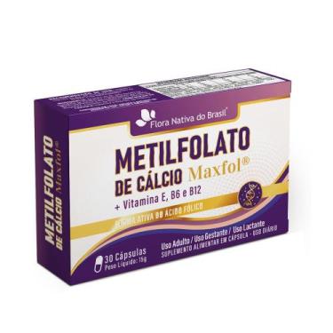 Imagem de Metilfolato de Cálcio Maxfol + Vitaminas E B6 e B12 30 Capsulas - Flor