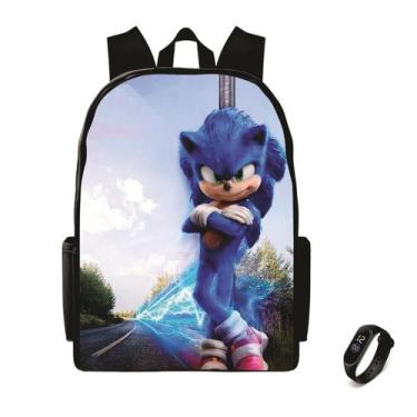 Imagem de Bolsa Escolar Mais Relogio Digital Led lançamento Volta As Aulas Novid