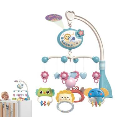 Imagem de Móbile de bebê para berço,Móvel de berço de bebê - Decoração de berçário móvel - Brinquedos móveis de carrinho, berço de controle remoto móvel para berço, brinquedos de berço de projeção para criança