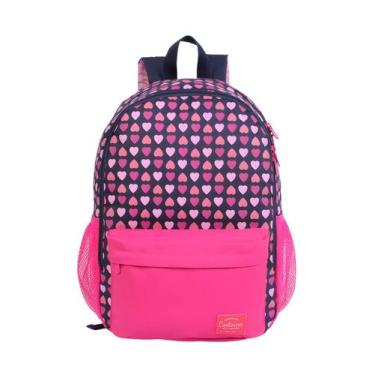 Imagem de Mochila de Costas Escolar Feminina Coração 51853 - Dermiwil