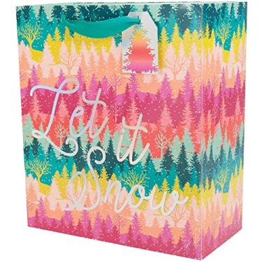 Imagem de The Gift Wrap Company Pacote com 6 sacos de presente, médio, parquinho de inverno