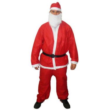 Imagem de Roupa Completa Papai Noel Natal Natalino Com Gorro Fantasia (BSL-36041