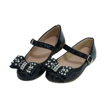 Imagem de Sapatilha Infantil Menina Sapato Boneca  Confortável Brilho Laço Stras