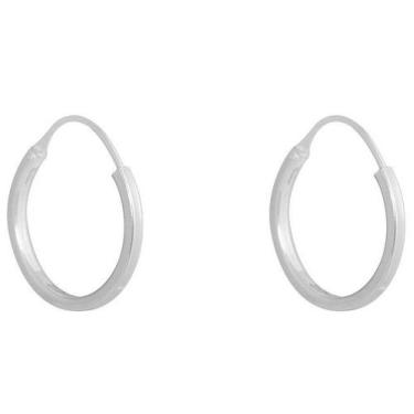 Imagem de Brinco Argola Unissex 1.8cm De Prata 925 - DR Jóias