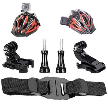 Imagem de Lupholue Suporte ventilado para capacete de bicicleta para GoPro Hero 12, 11, 10, 9, 8, 7, (2018), Hero Black, Session, Xiaomi Yi, SJCAM, Campark e outras câmeras de ação