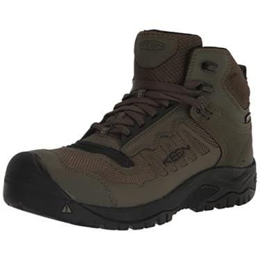 Imagem de KEEN Utility Men's Reno Mid Height Composite Toe Flexible Waterproof Athletic Work Boots, Dark Olive/Black, 14 Wide