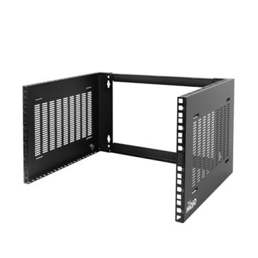 Imagem de Tecmojo Rack de montagem na parede 6U, rack 6U 35.6 cm profundidade, rack de rede de 48.3 cm para servidor raso e equipamentos de TI, switches de rede, suporte de painel de patch, capacidade de peso