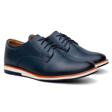 Imagem de Sapato Oxford Masculino Em Couro Sport Fino Com Cadarço Confort - FABR