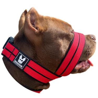 Imagem de Nova Focinheira Pet Ajustável Para Cães Pitbull Regulável Confortável 