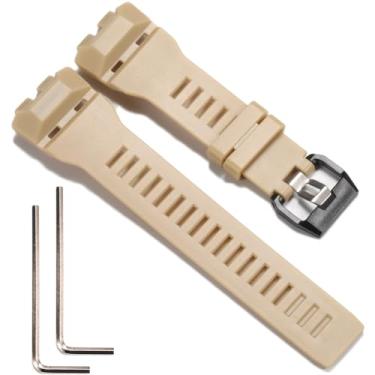 Imagem de Pulseira de resina de substituição compatível com Casio GBD-100 Underground Labo Series Watch Band (Cáqui)
