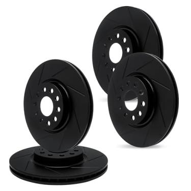 Imagem de R1 Concepts Kit de freios e rotores dianteiros traseiros | Disco de freio | Rotores de freio|serve para INFINITI JX35, Q50, Q60, QX60; Nissan Murano, Pathfinder 2013-2022