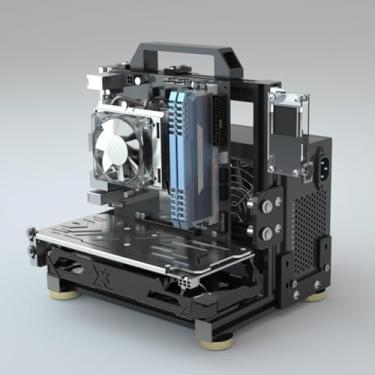 Imagem de Banco de teste de estrutura de montagem criativa para PC, capa de moldura aberta, suporte para placa-mãe de computador faça você mesmo, chassi de moldura de alumínio aberto ITX ATX MATX/EATX (ITX)