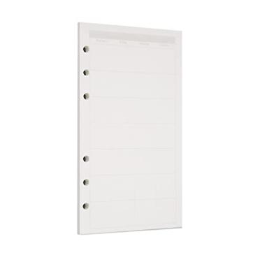 Imagem de Zelten 1 pacote A6, 45 folhas/90 páginas, planejador mensal, folhas soltas, papel perfurado, refil para fichário de 6 furos, organizador pessoal, diário, caderno recarregável