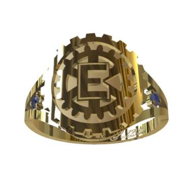 Imagem de Anel de Formatura Engenharia Mecânica em Ouro 18K - Vieira Cruz Joias,