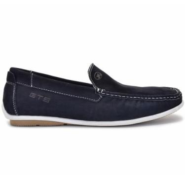 Imagem de Mocassim Masculino Sapatilha em Couro da GTS, Azul, 39