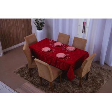 Imagem de toalha de mesa retangular 8 lugares jacquard 1,35x2,60 - BF confeccoes