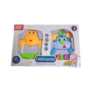 Imagem de Kit De Chocalho E Mordedor Brinquedo Para Bebê 2 Peças (2408) - nuga b