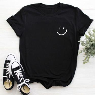 Imagem de Camiseta Feminina Tumblr Blogueirinha Smile Baby Look - SEMPRENALUTA, 