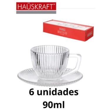 Imagem de Xicara cafe gft 90ml 6pc - jgxc084/tr - etilux importac, Transparente,