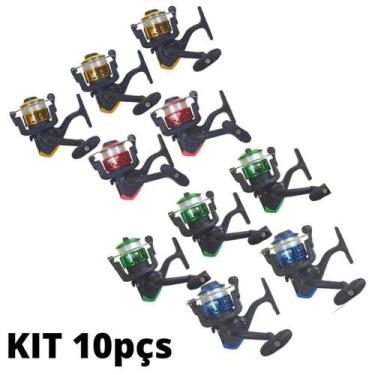 Imagem de Kit 10pçs Molinete 1 Rol. QA 200 Deyu Com Linha Atacado - Summer Pesca