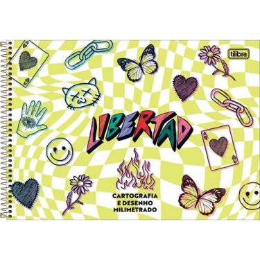 Imagem de Caderno desenho milimetrado espiral capa dura Capricho 80 folhas Tilib