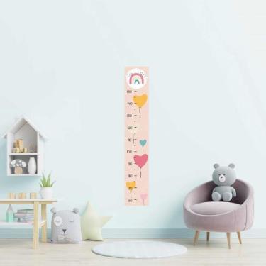 Imagem de Régua Adesiva Infantil Balões De Corações N09223 20x115cm - Adesivo BR