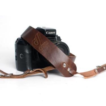 Imagem de Alça de Pescoço Em Couro Legitimo Para Cameras Dslr - dedcases, Mel