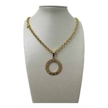Imagem de Cordão 3mm Português Feminino + Pingente Banhado A Ouro 18k - ToJoia18
