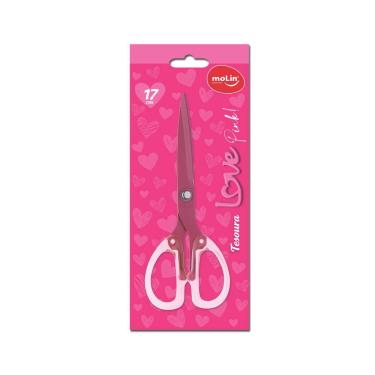Imagem de Tesoura 17cm Molin - Love Pink Titanium