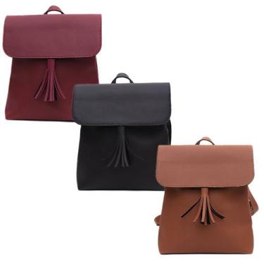 Imagem de Kit 3 Mochila Feminina Pequena Cluch Estilosa Alça de Ombro Alça Trans