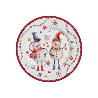Imagem de Prato Sobremesa Ceramica Natal Greetings Colors 19,5cm-Unid. - Alleanz