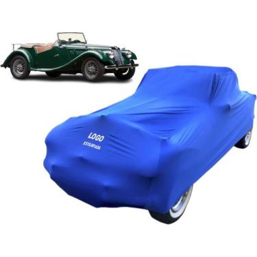 Imagem de Capa De tecido Com Logo Mg Tf Avallone Carro Antigo - Mz, Azul