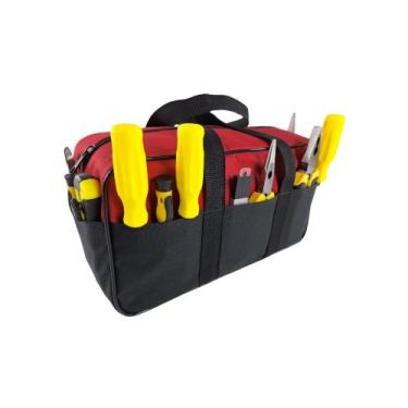 Imagem de Bolsa De Lona Mala Para Ferramentas Eletricista 8 Divisões - Art Mania
