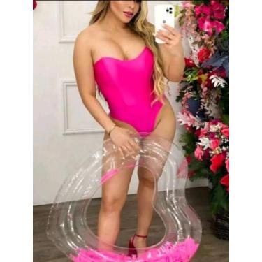Imagem de Body sem alça Cirre modelo morcego pontas Corselet com Bojo - ESTAÇÃO 