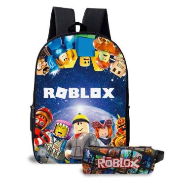 Imagem de Kit Mochila com Estojo Escolar Infantil do Roblox Menino e Menina  - U