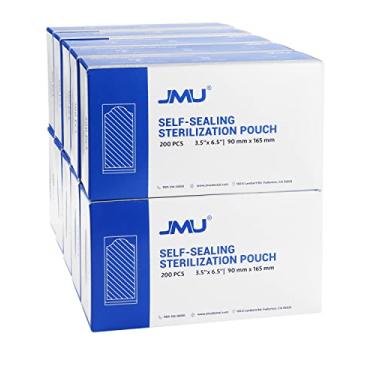 Imagem de JMU Self Sealing Sterilization Pouches 3.5" x 6.5" Autoclave Sterilizer Bags Bulk, 2000/Case (10 Boxes)