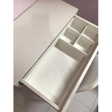 Imagem de Penteadeira Suspensa com Divisória 60cm MDF Branco - kaza das pratelei