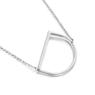 Imagem de Pingente inicial de aço inoxidável para melhores amigas para presentes de casamento, aniversário, Natal, Metal